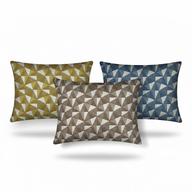 MARS Oblong Cover | Geometric Woven Jacquard - 33 x 45 cm