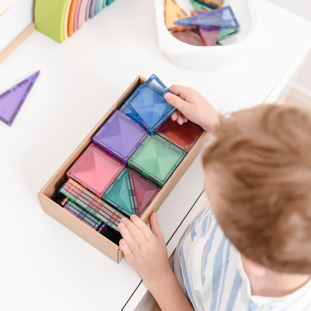 Connetix Tiles Pastel Starter Pack 64 Pcs Educational Magnetic Tiles