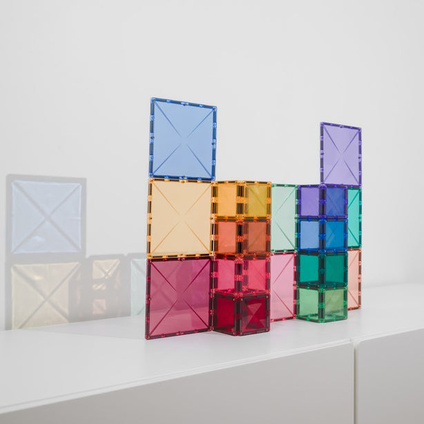 Connetix Tiles Pastel Square Pack 40 Pcs Educational Magnetic Tiles