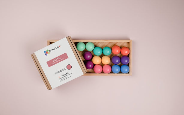 Connetix Tiles Pastel Ball Pack 16 Pcs Educational Magnetic Tiles