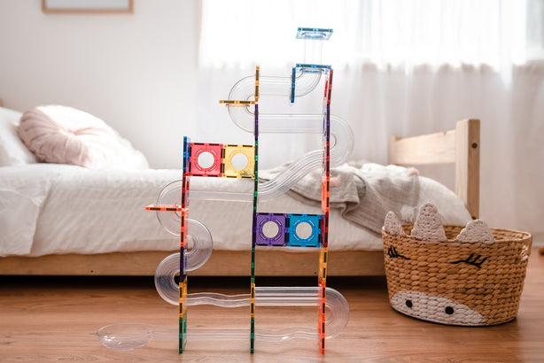 Connetix Tiles Rainbow Ball Run Pack 92 Pcs Educational Magnetic Tiles