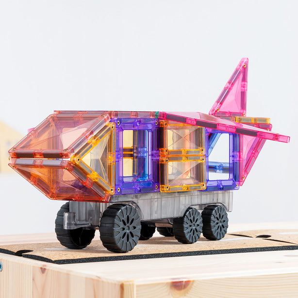 Connetix Tiles Pastel Transport Pack 50 Pcs Educational Magnetic Tiles