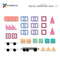 Connetix Tiles Pastel Transport Pack 50 Pcs Educational Magnetic Tiles