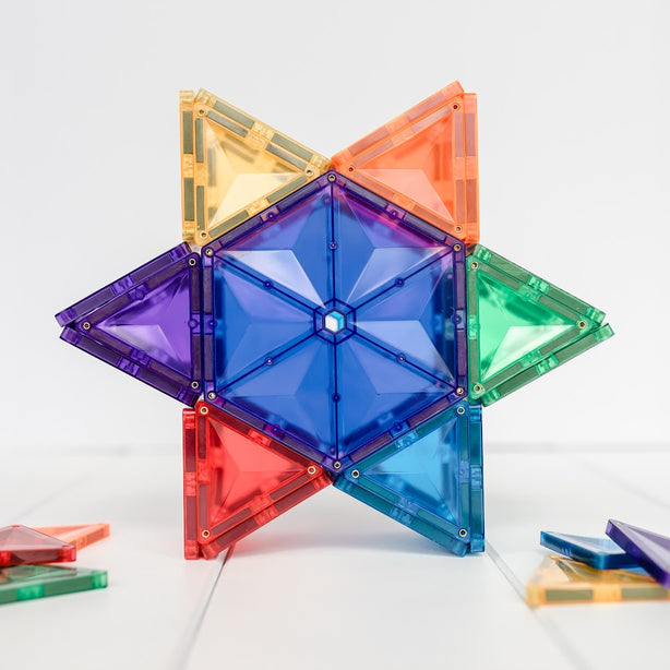 Connetix Tiles Rainbow Geometry Pack 30 Pcs Educational Magnetic Tiles