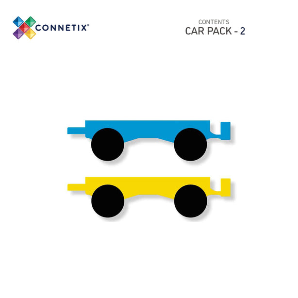 Connetix Tiles Rainbow Car Pack 2 Pcs Educational Magnetic Tiles
