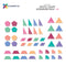 Connetix Tiles Pastel Shape Expansion Pack 48 Pcs Educational Magnetic Tiles