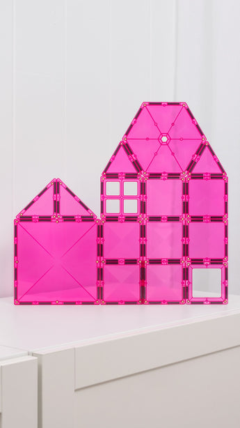 Connetix Tiles Charity Pack Pink 20 Pcs Educational Magnetic Tiles