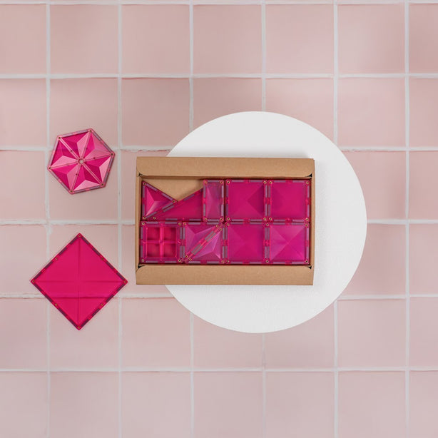 Connetix Tiles Charity Pack Pink 20 Pcs Educational Magnetic Tiles