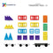 Connetix Tiles Rainbow Transport Pack 50 Pcs Educational Magnetic Tiles