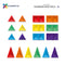 Connetix Tiles Rainbow Mini Pack 24 Pcs Educational Magnetic Tiles