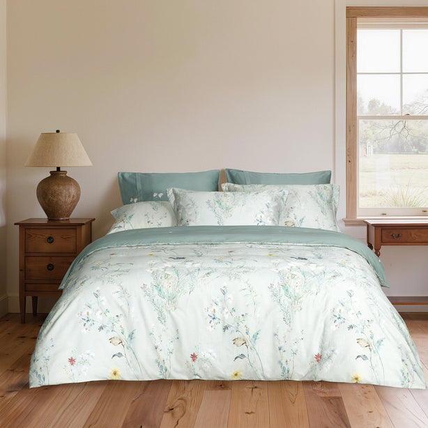Intero Cupro Morgan 1800TC PIMA Cotton Printed Jacquard Luxury Bedding Set
