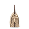 Half Horsebit Medium Canvas Shoulder Bag - Sand and Brown