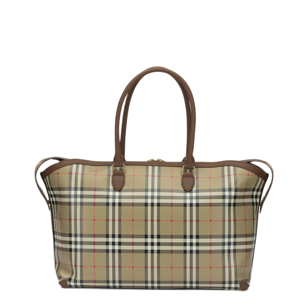 Medium Check Zip Tote - Archive Beige