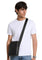 Michael Kors Mens Cooper Logo Embossed Pebbled Leather Messenger Bag - Black