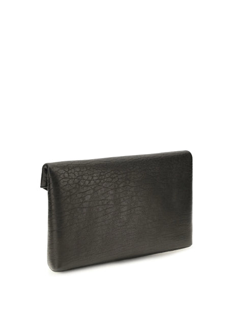 Saint Laurent Envelope leather Clutch - Black
