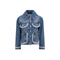 Rigid Denim Jacket With Lace Details