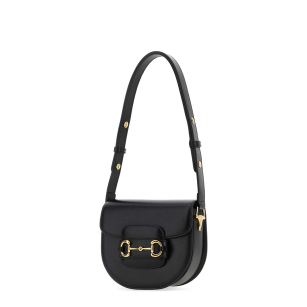 Horsebit 1955 Mini Calfskin Shoulder Bag - Black