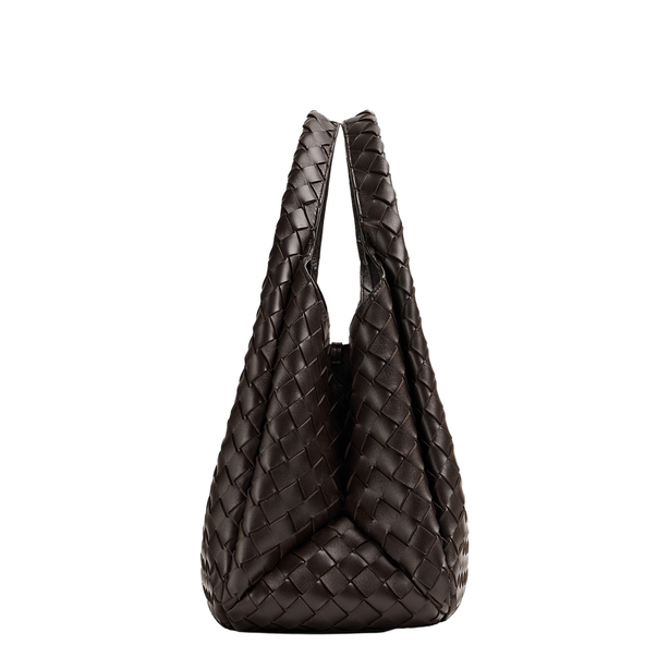 Bottega Veneta Campana Medium Lambskin Shoulder Bag - Fondant