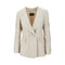 EMPORIO ARMANI ICON laminated viscose double-breasted jacket