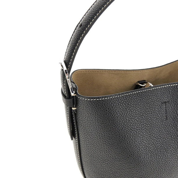 TOTEME Grained leather small Belted tote bag