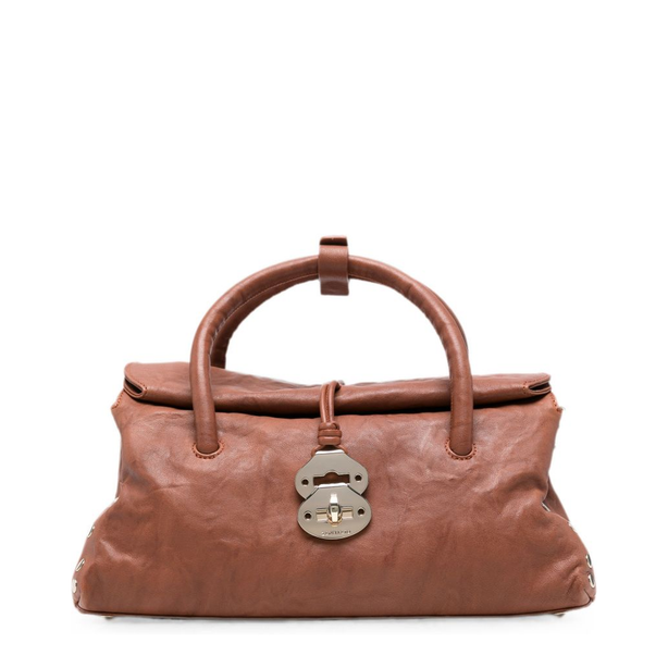 Dotta Officina Small Calf Leather Handbag - Brown