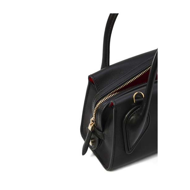 Venus Mini Cordia Calf Leather Crossbody Bag - Black