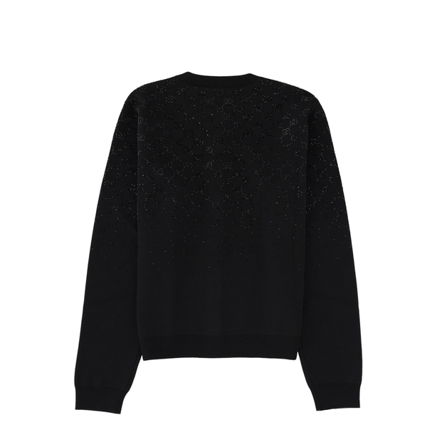 Fine Wool Cardigan with Crystals
