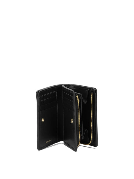 Miu Miu Quilted Nappa Leather Wallet - Black