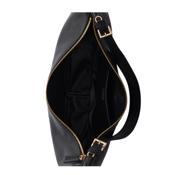 Demi Lune Large Leather Shoulder Bags - Nero