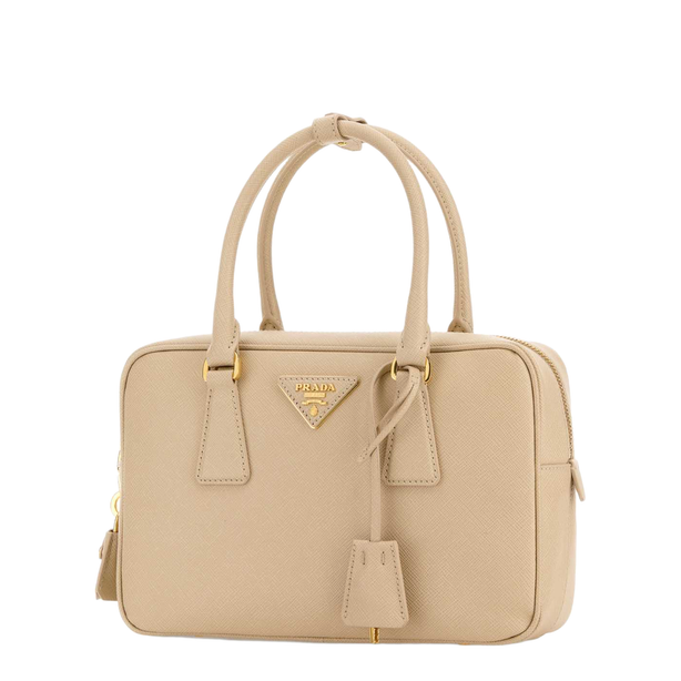 Saffiano Small Leather Handbags - Sand
