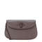 Bamboo Small Grainy Leather Shoulder Bag - Dark Taupe