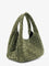 Bottega Veneta Campana Intrecciato suede shoulder bag - Green Tweed-M Brass