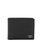 VLogo Signature Grainy Calfskin Bifold Wallet in Black