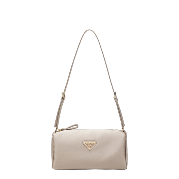 Triangle Logo Mini Satin Bag - Cameo