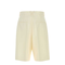 Ivory Cotton Blend Bermuda Shorts