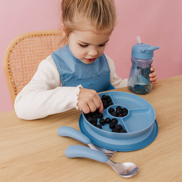 OXO Tot Stick & Stay Suction Divided Plate for Toddlers