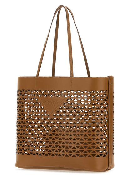 Caramel Leather Shopping Bag
