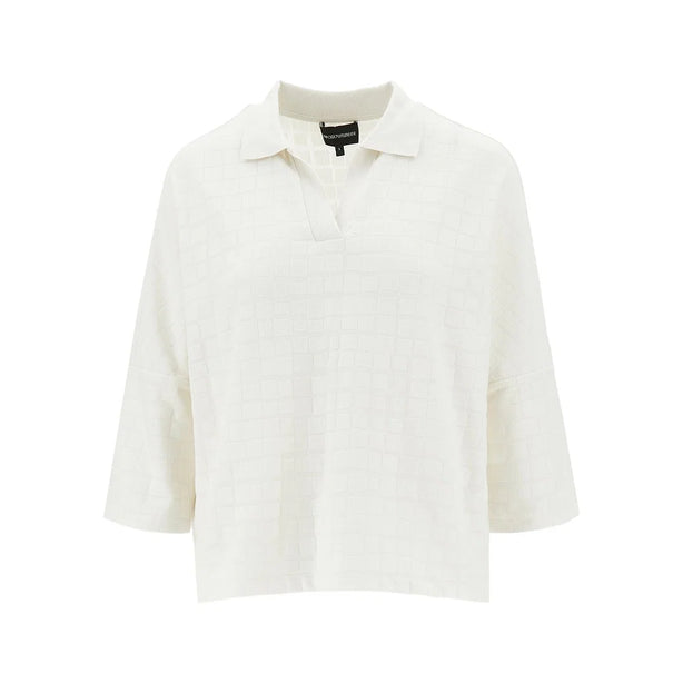 EMPORIO ARMANI Jacquard knit polo shirt