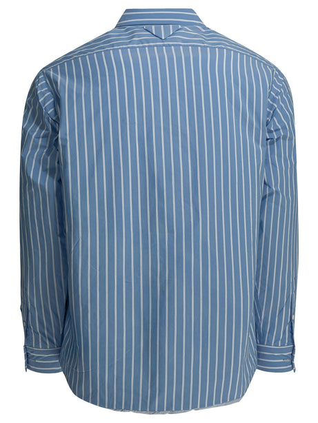 Prada Striped overshirt jacket - Light Blue