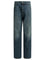 Miu Miu Straight-leg jeans with reverse logo - Blue