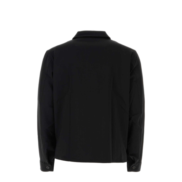 Black Wool Blend Overshirt