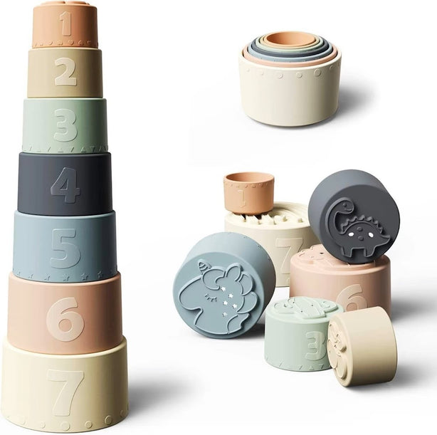 NYZE Count & Stack Silicone Teething Cups