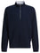 Thom Browne Sweatshirt with half zipper and logo - Blue