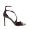 Azia Sandals In Deep Red Patent Leather
