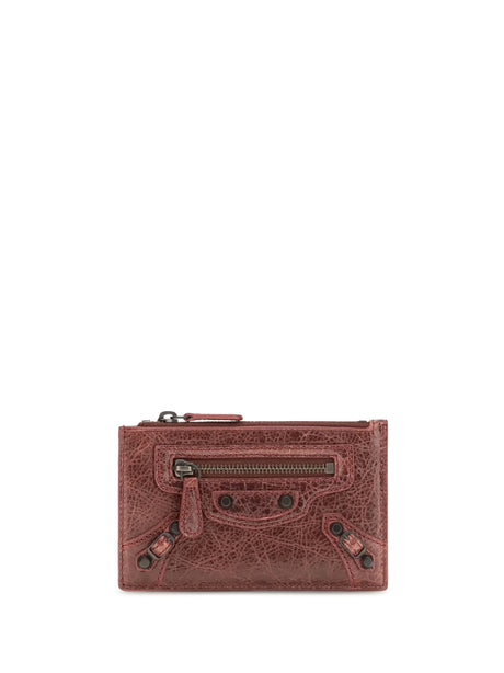Balenciaga Le City long Card Holder - Berry Red
