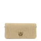 Love Bag Click Soft Horizontal Classic Medium Raffia Crossbody - Beige