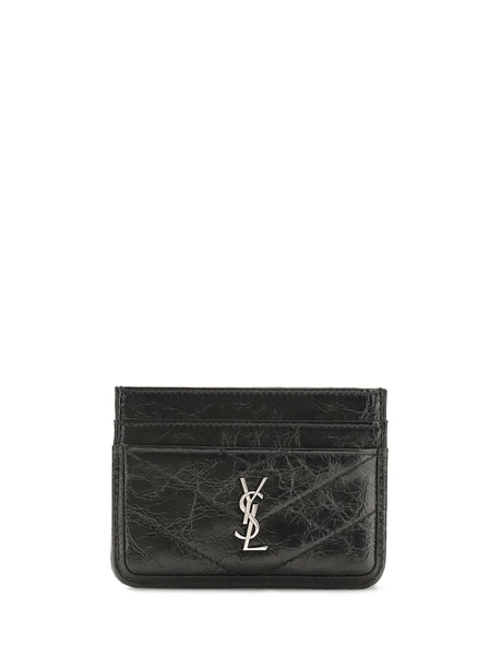 Saint Laurent Niki Vintage leather Card Holder - Black