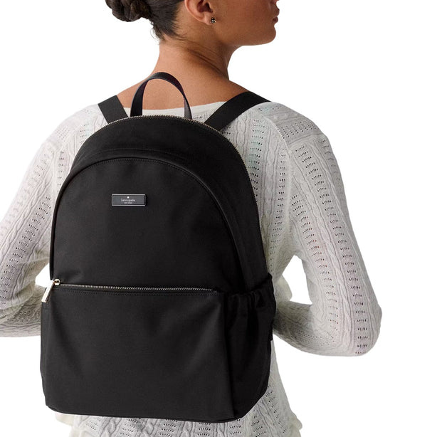 Kate Spade Carter Nylon Large Dome Backpack Bag - Black KP111