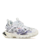 White Mesh And Rubber Track Sneakers