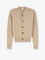 Bottega Veneta Cashmere blend cardigan with Intrecciato logo patch - Wax